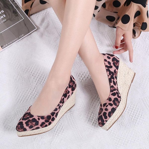 women 7cm heel leopard flock wedge single shoes women's platform espadrilles spring and autumn sandals high heels, Black
women 7cm heel leopard flock wedge single shoes women's platform espadrilles spring and autumn sandals high heels, Black