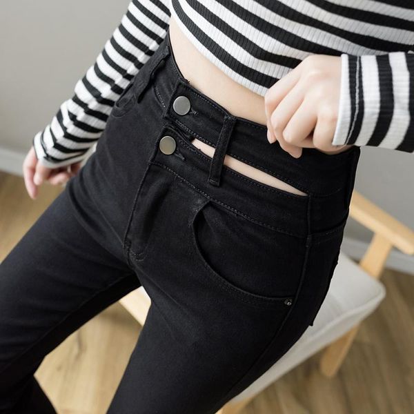 women's jeans hollow double button design sense of fashion high waist women 2021 autumn and winter elasticity straight-leg, Blue
women's jeans hollow double button design sense of fashion high waist women 2021 autumn and winter elasticity straight-leg, Blue