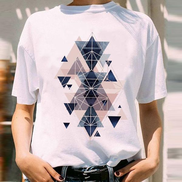 women graphic geometric casual trend aesthetic 90s girl fashion short sleeve print female clothes tees tshirt t-shirt women's, White
women graphic geometric casual trend aesthetic 90s girl fashion short sleeve print female clothes tees tshirt t-shirt women's, White