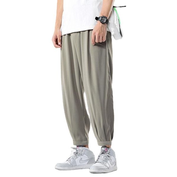 running pants 2021summer men's sweatpants ice silk breathable loose casual nine-point harem sports fashion clothing, Black;blue
running pants 2021summer men's sweatpants ice silk breathable loose casual nine-point harem sports fashion clothing, Black;blue