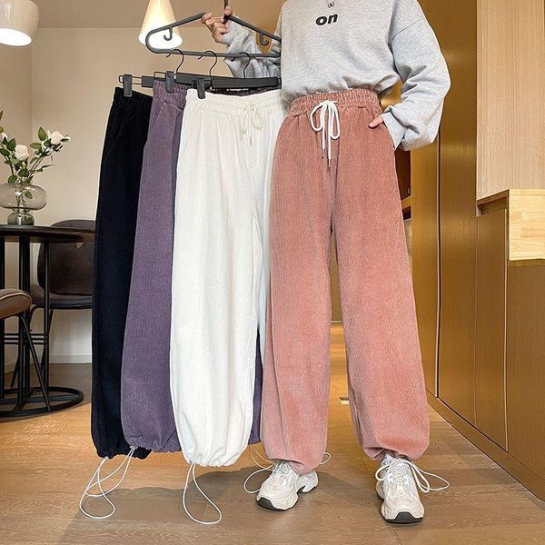 women's pants & capris women plus velvet thick autumn-winter loose-fitting sports pant female students wild trend trousers woman clothe, Black;white
women's pants & capris women plus velvet thick autumn-winter loose-fitting sports pant female students wild trend trousers woman clothe, Black;white
