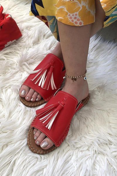 slippers women tassels flat short heels casual 241015, Black 
slippers women tassels flat short heels casual 241015, Black