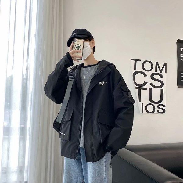 men's jackets autumn and winter korean style trendy gown outerwear casual all-match hong kong ruffian handsome tooling jacket, Black;brown
men's jackets autumn and winter korean style trendy gown outerwear casual all-match hong kong ruffian handsome tooling jacket, Black;brown