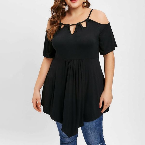 women's blouses & shirts fashion solid color short sleeve blouse plus size irregular womens and summer loose blusas mujer de moda, White
women's blouses & shirts fashion solid color short sleeve blouse plus size irregular womens and summer loose blusas mujer de moda, White