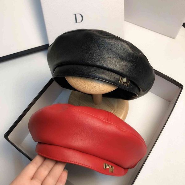 autumn and winter simple d letter label beret fashion leather bud outdoor street versatile artist hat, Blue;gray
autumn and winter simple d letter label beret fashion leather bud outdoor street versatile artist hat, Blue;gray