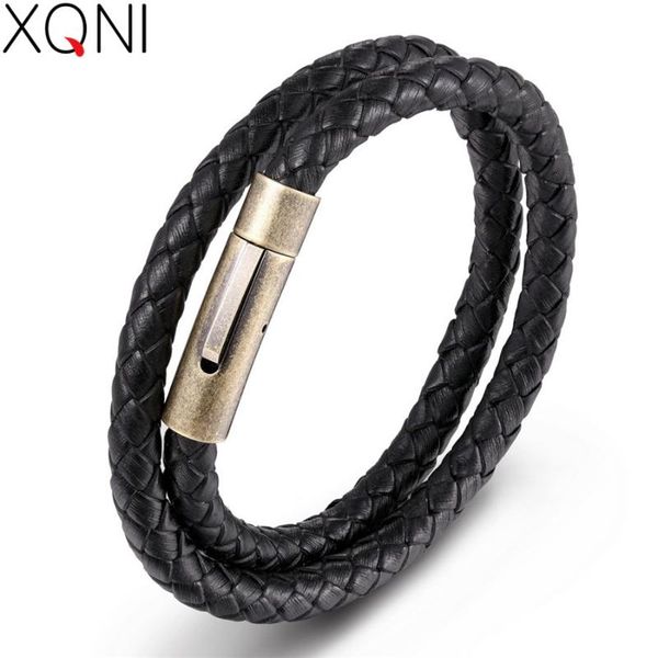charm bracelets xqni classic style retro buckle double woven leather stainless steel men's bracelet for a commemorative gift jewelry, Golden;silver
charm bracelets xqni classic style retro buckle double woven leather stainless steel men's bracelet for a commemorative gift jewelry, Golden;silver