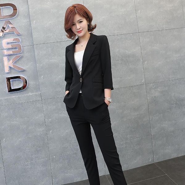 women's suits & blazers suit 2021 autumn casual fashion temperament slim slimming wild small two-piece clothing, White;black
women's suits & blazers suit 2021 autumn casual fashion temperament slim slimming wild small two-piece clothing, White;black