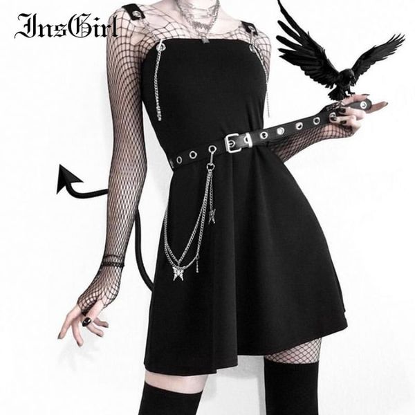 insgirl dark punk mall goth dress women high waist with butterfly metal belt a-line street harajuku y2k grunge casual dresses, Black;gray
insgirl dark punk mall goth dress women high waist with butterfly metal belt a-line street harajuku y2k grunge casual dresses, Black;gray