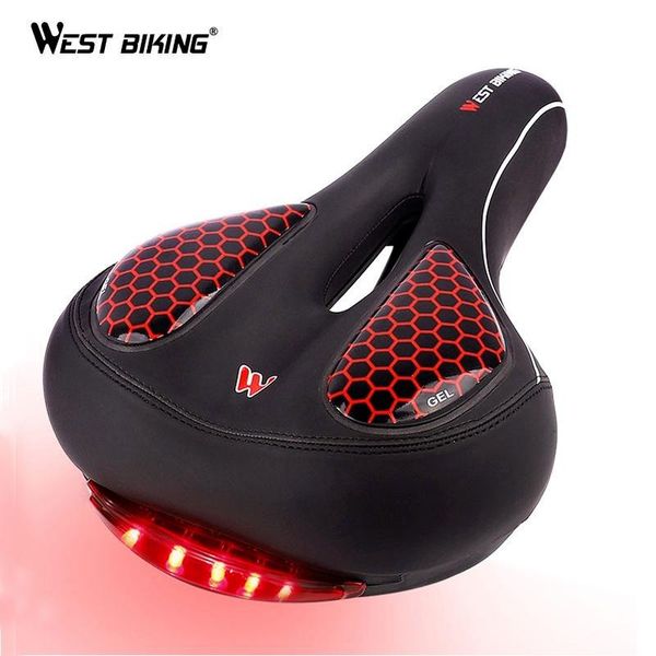 bike saddles west biking bicycle saddle high-elastic with tail light wide mtb cushion soft pu leather seat thicken cycling
bike saddles west biking bicycle saddle high-elastic with tail light wide mtb cushion soft pu leather seat thicken cycling