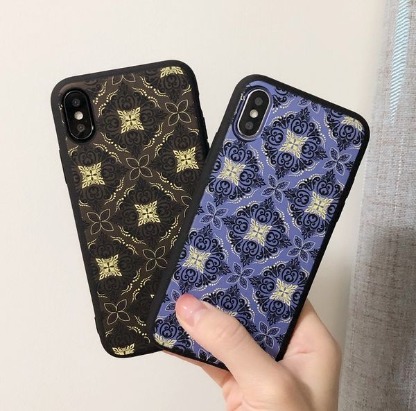 fashion phone case palace flower cases for iphone 12 11 pro max 11pro x xs xr se 2 6 7 8 plus tpu silicone soft shell back cover