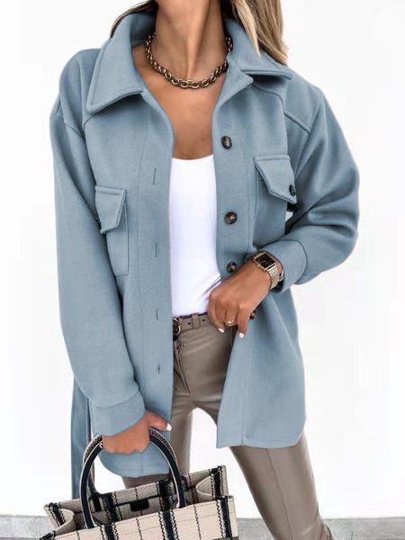 women's wool & blends jacket women solid color woolen coat single-breasted bandage turn-down collar long sleeve suits woman clothing lo, Black
women's wool & blends jacket women solid color woolen coat single-breasted bandage turn-down collar long sleeve suits woman clothing lo, Black