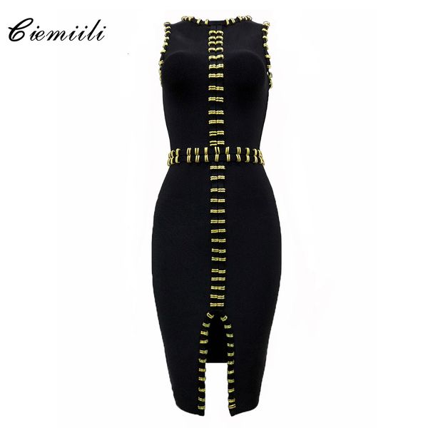 dresses 2021 women sleeveless bandage front split celebrity party elegant knee length fashion bodycon midi, Black;gray
dresses 2021 women sleeveless bandage front split celebrity party elegant knee length fashion bodycon midi, Black;gray