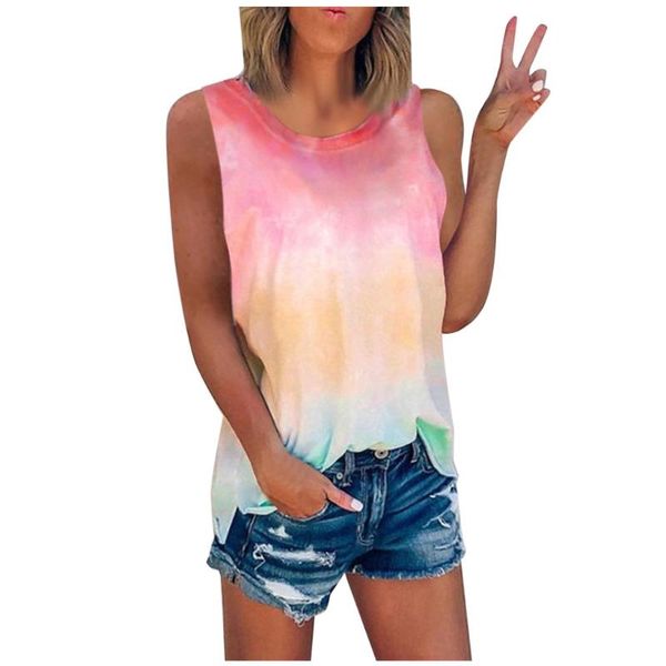 women's tanks & camis feitong summer tie-dye sleeveless round-neck t-shirt casual tee women plus size s-5xl, White
women's tanks & camis feitong summer tie-dye sleeveless round-neck t-shirt casual tee women plus size s-5xl, White