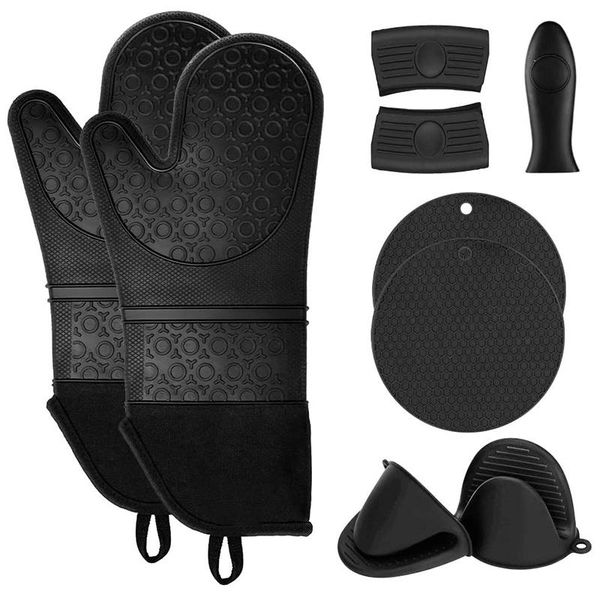 extra long silicone oven mitts and pot holders sets, heat resistant with quilted liner, mini gloves disposable
extra long silicone oven mitts and pot holders sets, heat resistant with quilted liner, mini gloves disposable