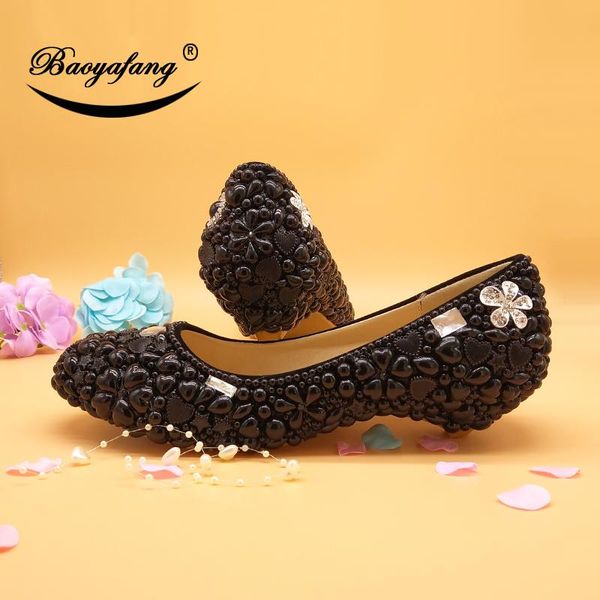 baoyafang 2021 arrival black beads pearl women wedding shoes ladies party 2cm wedges low heel shoe big size 44 dress
baoyafang 2021 arrival black beads pearl women wedding shoes ladies party 2cm wedges low heel shoe big size 44 dress