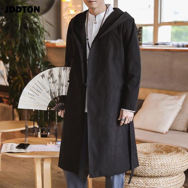 men's trench coats jddton men windbreaker long sleeve hooded overcoat retro chinese style embroidery loose vintage casual male outwear, Tan;black
men's trench coats jddton men windbreaker long sleeve hooded overcoat retro chinese style embroidery loose vintage casual male outwear, Tan;black