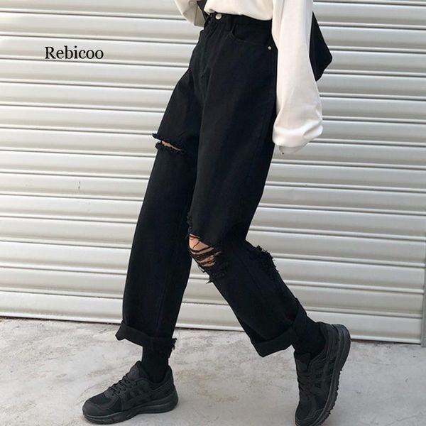 women's jeans vintage loose black straight wide leg high waist ripped for women knee pants mom boyfriends, Blue
women's jeans vintage loose black straight wide leg high waist ripped for women knee pants mom boyfriends, Blue