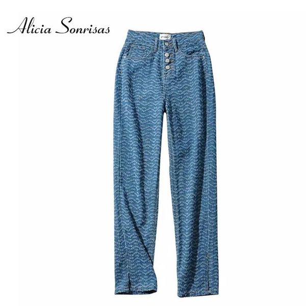 women's jeans fashionable wave pattern jacquard design split spring pants high waist slim casual simple trousers, Blue
women's jeans fashionable wave pattern jacquard design split spring pants high waist slim casual simple trousers, Blue