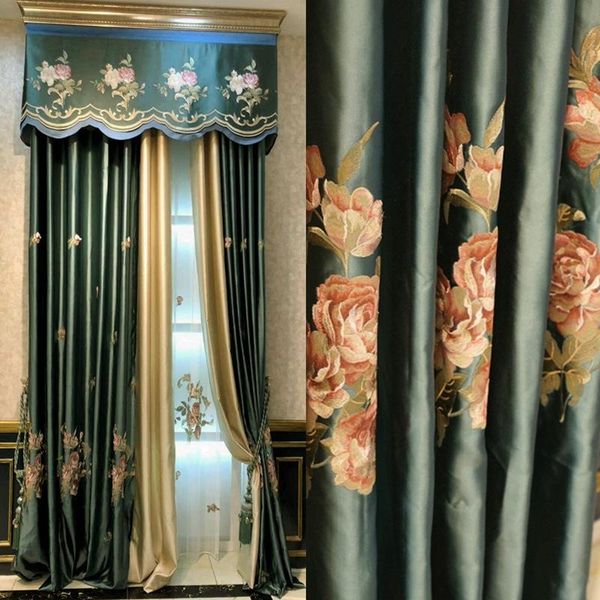 curtain & drapes american simple european high-precision embroidered living room bedroom screen customization
curtain & drapes american simple european high-precision embroidered living room bedroom screen customization