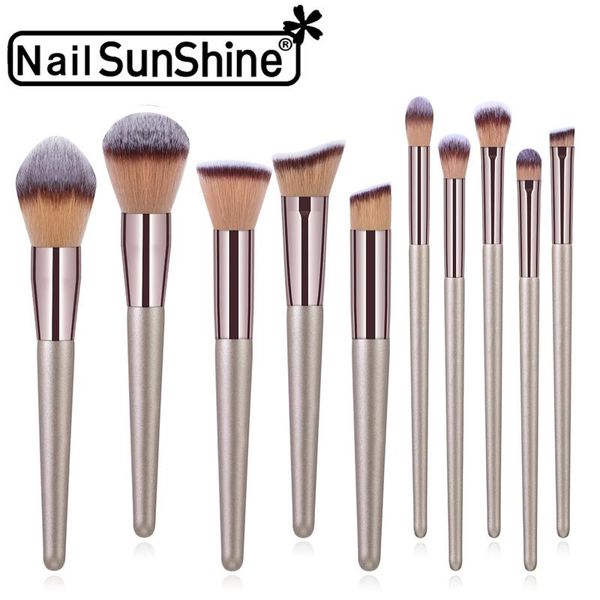 makeup brushes 10pcs/set luxury champagne set fiber hair thickened aluminum tube painted wooden handle
makeup brushes 10pcs/set luxury champagne set fiber hair thickened aluminum tube painted wooden handle