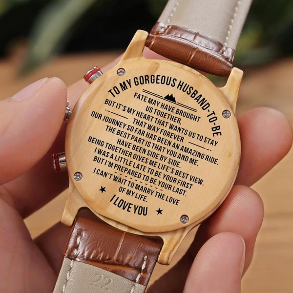 wristwatches to my fiance-engraved waterproof sports watch. i wish could turn back time luxury wrist automatic quartz watches men gift, Slivery;brown
wristwatches to my fiance-engraved waterproof sports watch. i wish could turn back time luxury wrist automatic quartz watches men gift, Slivery;brown