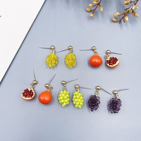 s925 silver needle creative fashion sweet and colorful fruit earrings women grape pomegranate popular
s925 silver needle creative fashion sweet and colorful fruit earrings women grape pomegranate popular