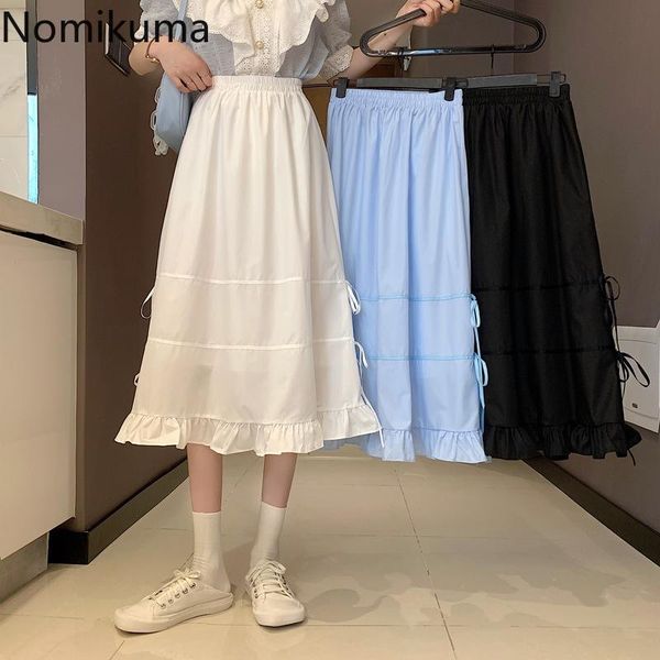 skirts nomikuma high waist midi ruffles unicolor lace up a line skirt women casual kawaii japan style chic faldas mujer, Black
skirts nomikuma high waist midi ruffles unicolor lace up a line skirt women casual kawaii japan style chic faldas mujer, Black