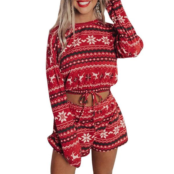 women's tracksuits 2021 women christmas pajama short set long sleeve crop shorts 2pcs xmas snowflake print knit fall homewear tracksuit, Gray
women's tracksuits 2021 women christmas pajama short set long sleeve crop shorts 2pcs xmas snowflake print knit fall homewear tracksuit, Gray