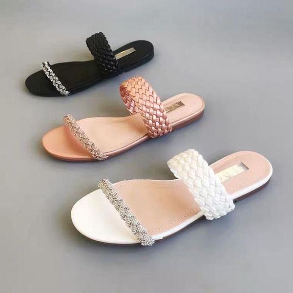 summer women slipper brand weave outdoor beach sandal shoes bling leisure female flat slides big size 41 slippers, Black
summer women slipper brand weave outdoor beach sandal shoes bling leisure female flat slides big size 41 slippers, Black