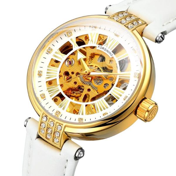 wristwatches brand forsining women watches luxury automatic skeleton genuine leather wrist watch women's gold case reloj hombre, Slivery;brown
wristwatches brand forsining women watches luxury automatic skeleton genuine leather wrist watch women's gold case reloj hombre, Slivery;brown
