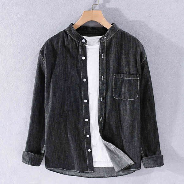 men's t-shirts 100% cotton long sleeve denim black brand fashion for men trend comfortable shirt mens solid shirts male camisa l6hm, White;black
men's t-shirts 100% cotton long sleeve denim black brand fashion for men trend comfortable shirt mens solid shirts male camisa l6hm, White;black