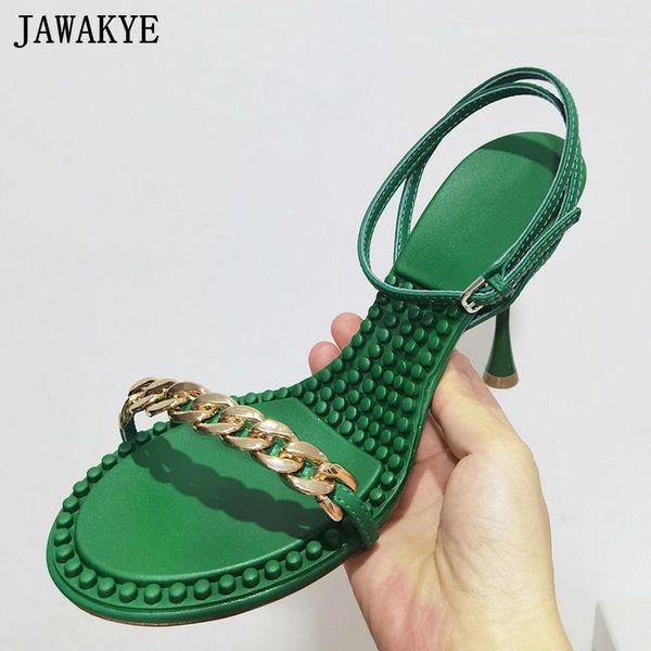 dress shoes gold chain women high heel sandals rivets studded open toe runway summer ankle strap party wedding, Black
dress shoes gold chain women high heel sandals rivets studded open toe runway summer ankle strap party wedding, Black