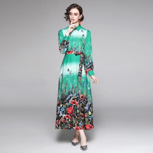 casual dresses europe fashion spring autumn long sleeve floral print sashes runway maxi holiday dress women shirt collar vintage vestidos gr, Black;gray
casual dresses europe fashion spring autumn long sleeve floral print sashes runway maxi holiday dress women shirt collar vintage vestidos gr, Black;gray
