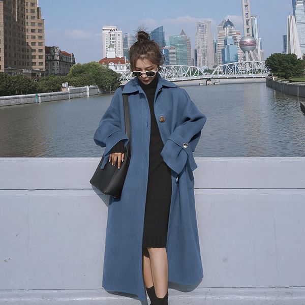 junelove autumn winter women casual woolen vintage female long windbreaker jackets korean wool coat lady overcoats outwears 201223, Black
junelove autumn winter women casual woolen vintage female long windbreaker jackets korean wool coat lady overcoats outwears 201223, Black