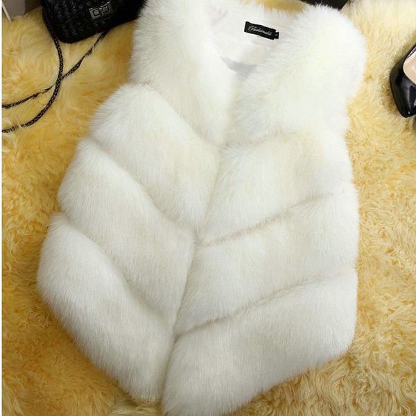 women's fur & faux fluffy clothes coat 2021 winter fashion ladies warm sleeveless vest short v-neck outerwear, Black
women's fur & faux fluffy clothes coat 2021 winter fashion ladies warm sleeveless vest short v-neck outerwear, Black