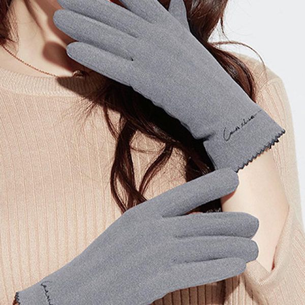 five fingers gloves women autumn imitation velvet keep warm touch screen winter female thin elegant embroidery, Blue;gray
five fingers gloves women autumn imitation velvet keep warm touch screen winter female thin elegant embroidery, Blue;gray