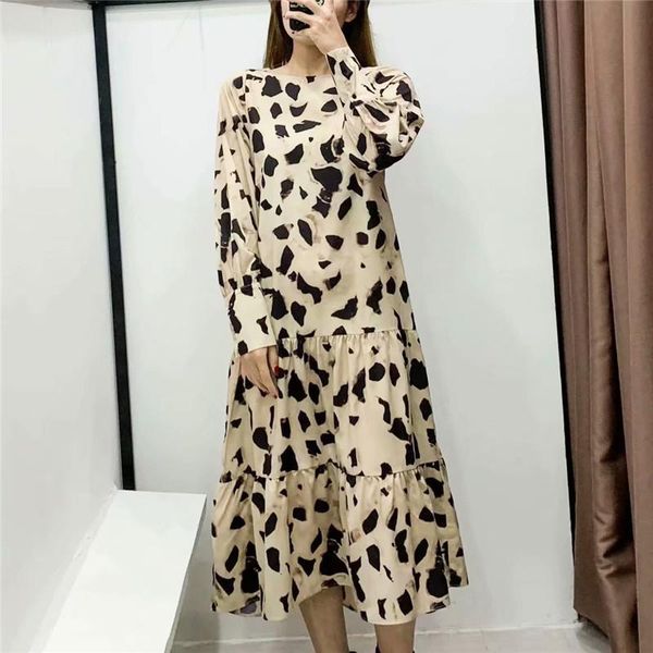 casual dresses 2021 stylish print midi dress animal pattern long sleeve straight style female fashion vestidos, Black;gray
casual dresses 2021 stylish print midi dress animal pattern long sleeve straight style female fashion vestidos, Black;gray