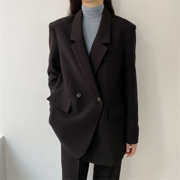 black chic casual femme plus size elegance women blazers+ straight solid pants loose suits set 2 piece sets 210421, White
black chic casual femme plus size elegance women blazers+ straight solid pants loose suits set 2 piece sets 210421, White
