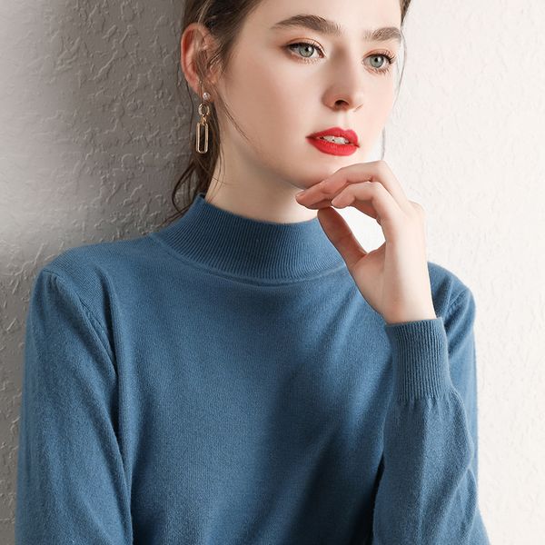 women's sweater . 2021 pullover short slim fit half high collar solid color long sleeve knitted bottom coat, White;black
women's sweater . 2021 pullover short slim fit half high collar solid color long sleeve knitted bottom coat, White;black