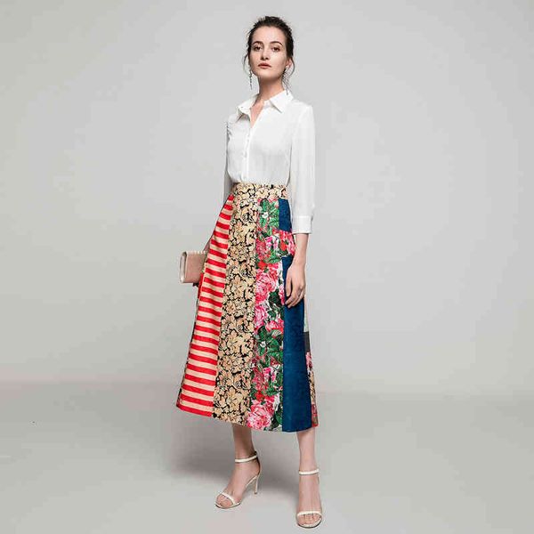 spring fashion woman defines white shirt, printed slices skirt long, office holiday party two-piece suit, Black
spring fashion woman defines white shirt, printed slices skirt long, office holiday party two-piece suit, Black