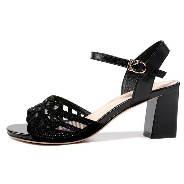 open-toed thick heel sandals, flat buckle shoes, women's platform shoes sandals, Black
open-toed thick heel sandals, flat buckle shoes, women's platform shoes sandals, Black