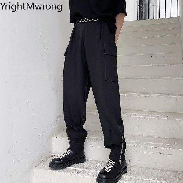 men's pants techwear patchwork fake chain waist side zipper up cargo jogger pant woman man trouser fashion streetwear punk tracksuit hi, Black
men's pants techwear patchwork fake chain waist side zipper up cargo jogger pant woman man trouser fashion streetwear punk tracksuit hi, Black