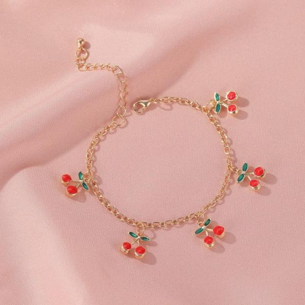 charm bracelets fashion red cherry gold chain for women color adjustable bracelet anklet jewelry party gifts, Golden;silver
charm bracelets fashion red cherry gold chain for women color adjustable bracelet anklet jewelry party gifts, Golden;silver