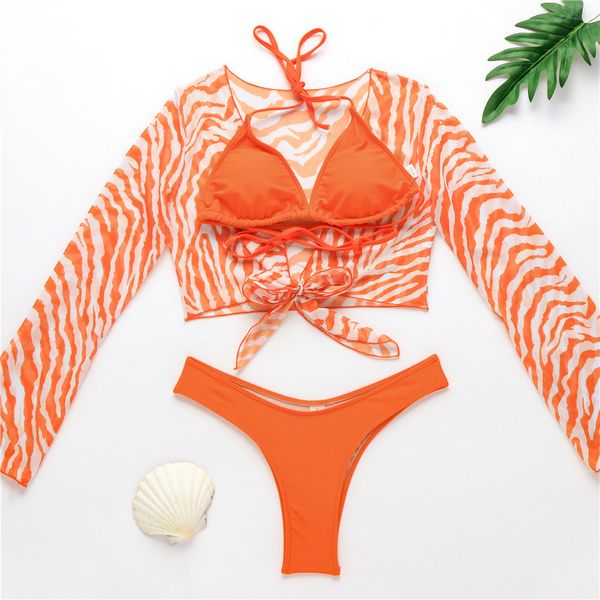 3 piece swimsuit women mesh long sleeve bikini push up swimwear bathing suit summer beach wear knotted crop 210520, White;black
3 piece swimsuit women mesh long sleeve bikini push up swimwear bathing suit summer beach wear knotted crop 210520, White;black