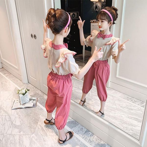 summer style baby girl fashion suit teenager round neck short-sleeved elastic waist pants girls casual 4-12 years clothing sets, White
summer style baby girl fashion suit teenager round neck short-sleeved elastic waist pants girls casual 4-12 years clothing sets, White