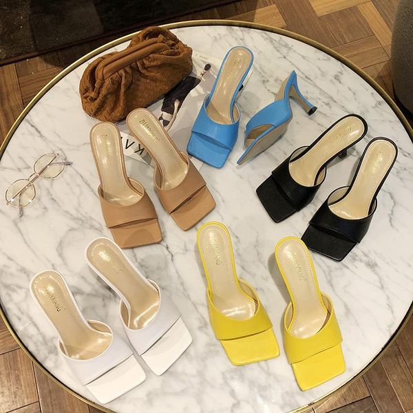 slippers women summer beach sandal square high heel slipper narrow band slip on open toe sandals casual outdoor slides, Black
slippers women summer beach sandal square high heel slipper narrow band slip on open toe sandals casual outdoor slides, Black