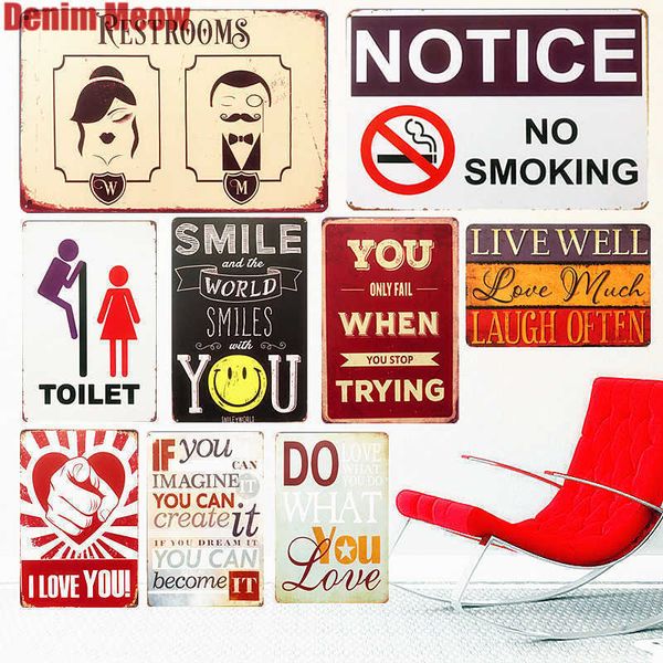 notice no smoking retro metal signs cafe bar pub casino decorative plates toilet wall stickers painting vintage home decor n261 
notice no smoking retro metal signs cafe bar pub casino decorative plates toilet wall stickers painting vintage home decor n261