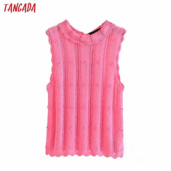 tangada korea chic women ruffles pink hollow out thin sweater sleeveless ladies school style knitted jumper 3h541 210609, White;black
tangada korea chic women ruffles pink hollow out thin sweater sleeveless ladies school style knitted jumper 3h541 210609, White;black