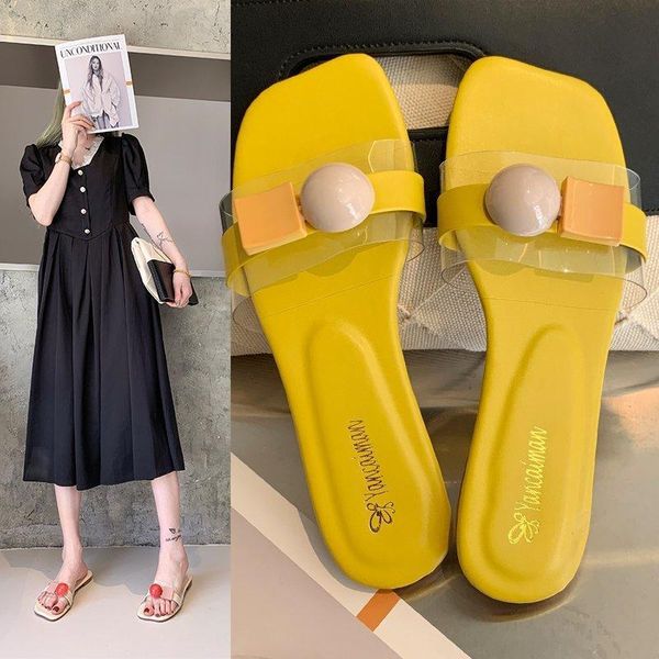 slippers 2021 korean version fashion womern candy color flat flip-flops woman sandals casual shoes for women a035, Black
slippers 2021 korean version fashion womern candy color flat flip-flops woman sandals casual shoes for women a035, Black