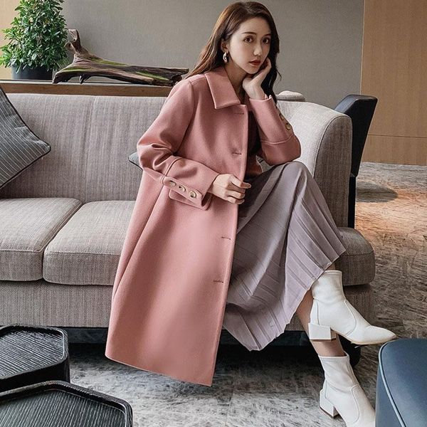 women's wool & blends winter long overcoat women fashion office lady jacket coat elegant pink jackets female coats blend, Black
women's wool & blends winter long overcoat women fashion office lady jacket coat elegant pink jackets female coats blend, Black
